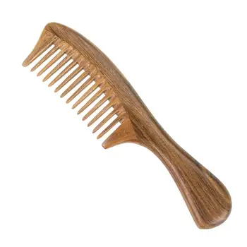 

Vintage Sandalwood Comb Wide Tooth Hair Comb Portable Detangling Combs Wooden Straighten Combs