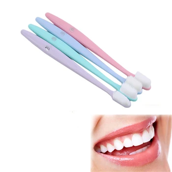 

4pcs/set Multi-color Soft Toothbrush Adult Silicone Nano Brush Oral Care Nano-antibacterial Toothbrush Oral Cleaning Tool