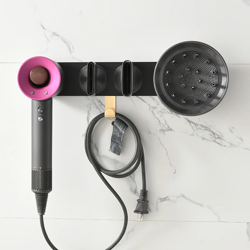 Dyson Фен держатель черный настенный фен стойка Dyson алюминий Hairdrye вешалка для хранения вешалок Ванная Комната Полка Органайзер