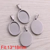 5pcs stainless steel oval cabochon tray 18x25mm 13x18mm dia gold plated pendant base settings diy blank jewelry bezels ► Photo 2/6