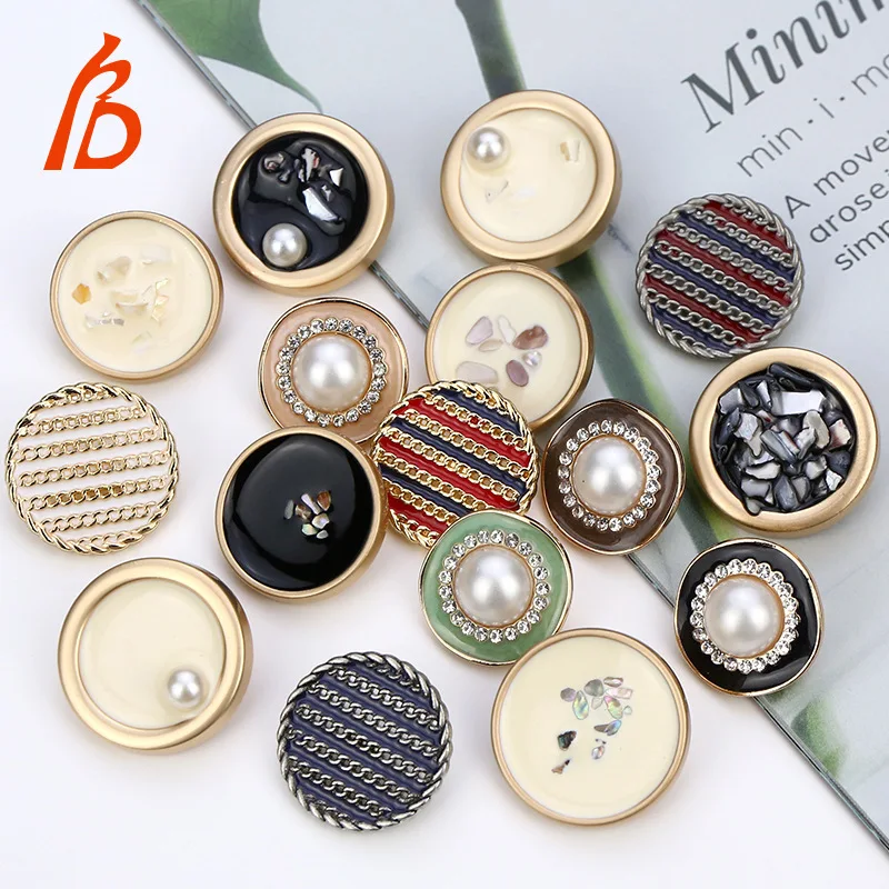 Metal high foot hand sewn button point oil double match versatile coat accessories decoration spot wholesale | Дом и сад