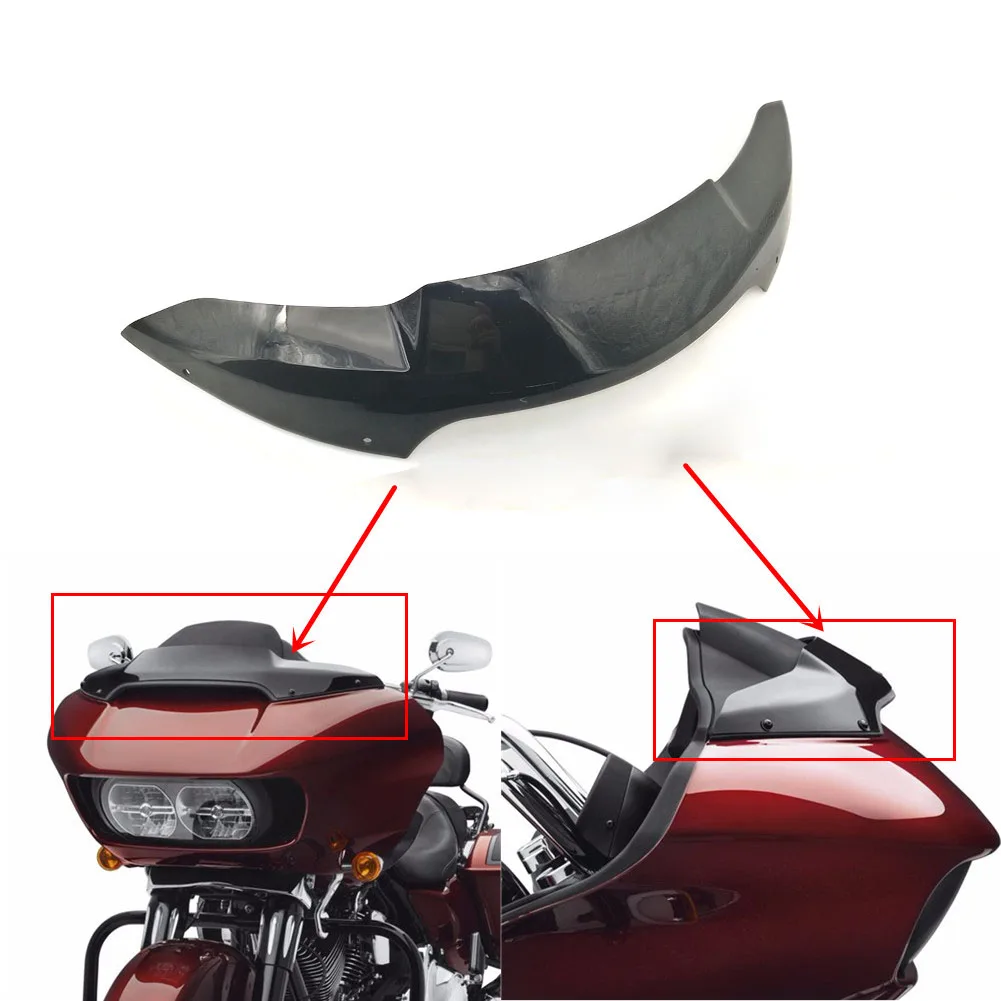 

4 Inch Motorcycle Windscreen Front Airflow Windshield for Harley Touring Road Glide FLTRUSE FLTRU FLTRXS FLTRX 2015 2016 2017