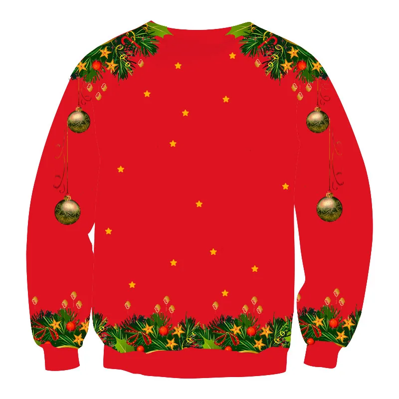 Пары цифровой Рождество 3D кот Пуловеры c капюшоном, c принтом пары джемпер женский круглый вырез пуловер повседневные свободные топы