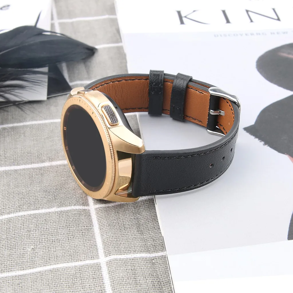 Heang ремешок для часов из натуральной кожи для samsung Galaxy Watch(42 мм)/Galaxy Active 40 мм/gear Sport