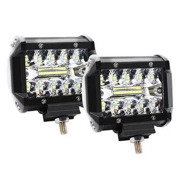

1 Pcs/ 1 Pair 4 inch 60W LED Light Bar Waterproof LED Pods Spotlight Fog Driving Lighting Lamp for Off Road Truck Car SUV Boat
