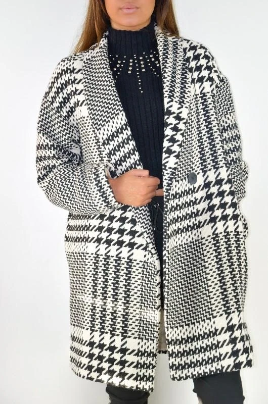 GREYMODA ABRIGO MUJER PATA DE GALLO PREMIUM