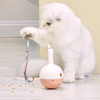 

Cat Electric Toys Portable Multifunctional Household Cat Teaser Tumbler Toy one-button control practical pets supplies