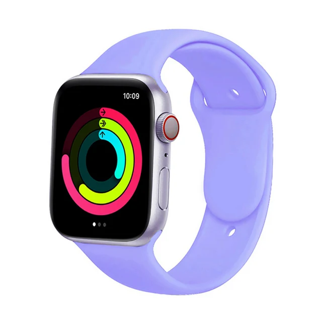 Silicone Strap for Apple Watch Band Series 7 654 321,44/40mm 42/38mm 45/41mm Smartwatch Bracelet Watchband for Apple Watch SE 17
