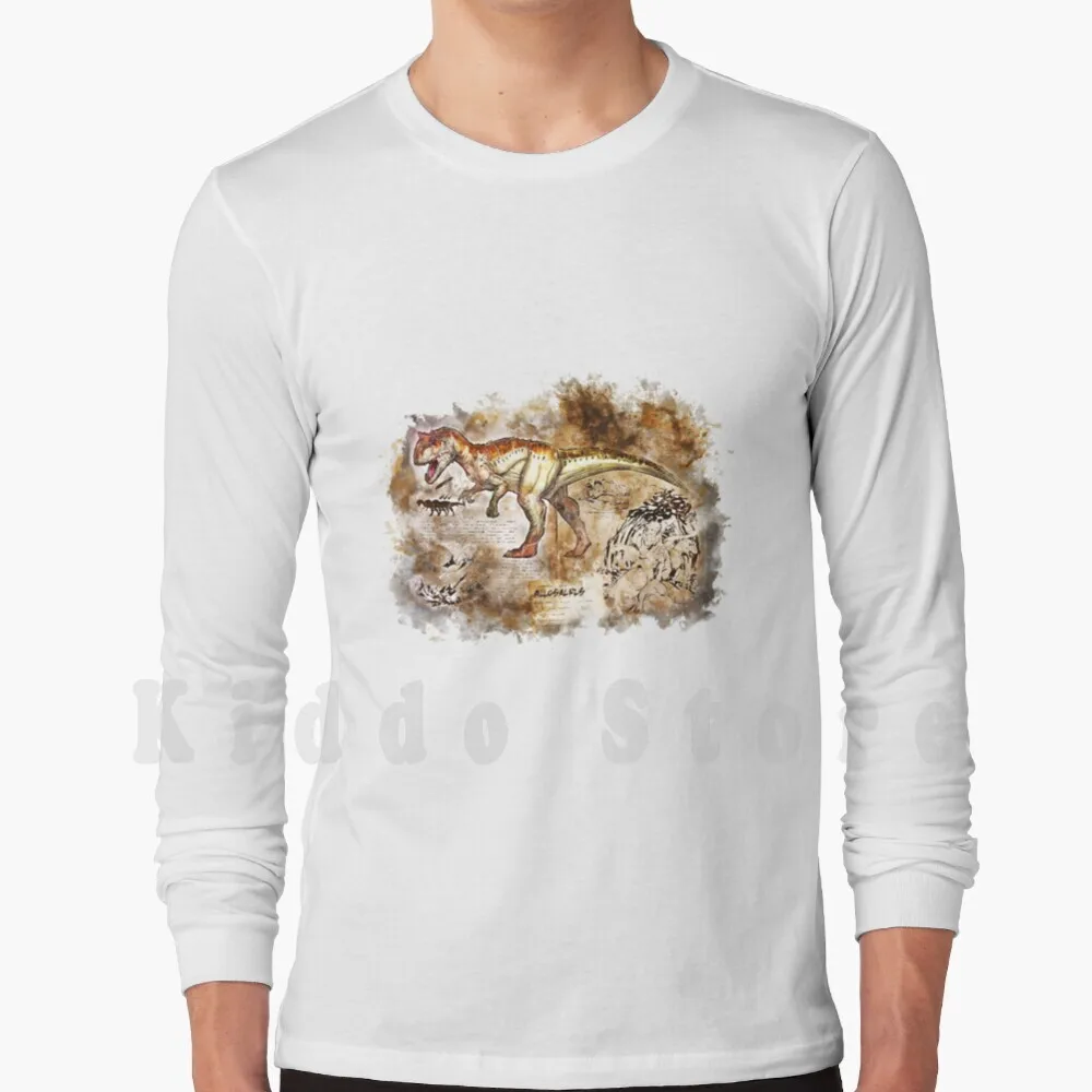 Allosaurus Felpe Con Cappuccio Manica Lunga Grifone Ark Survival Evolved Video Game Document Enciclopedia Ark Survival