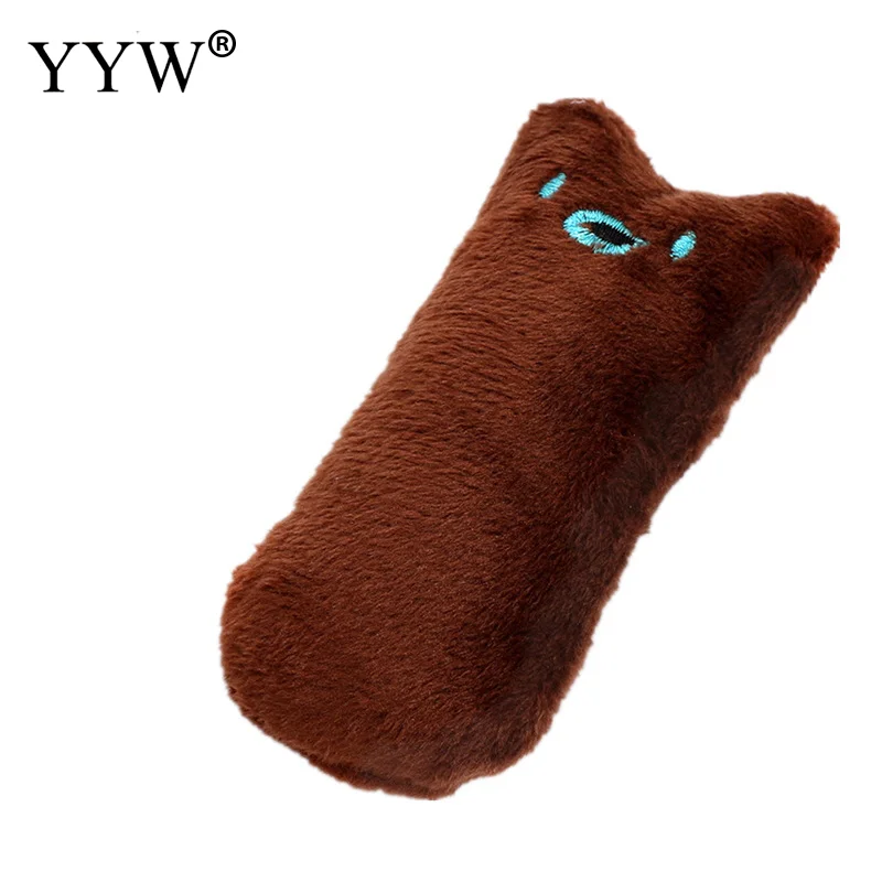 coffee color Забавный Кот игрушка для домашних животных Gatos интерактивный плюшевый Мягкий кот игрушки для кошек товары для домашних животных игрушки в виде мышей товары для кошек износостойкая маленькая игрушка - Цвет: coffee color