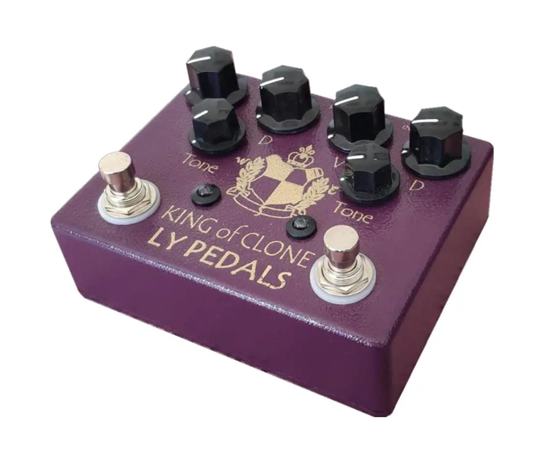LYR Pedal（LY-ROCK）,Guitar OVERDRIVE effect pedal, king of tone/king of  clone, classic guitar pedal, purple, true bypass
