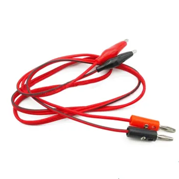 

1M Alligator Cilp to Banana Plug Test Cable Lead Connector Dual Tester Probe 35mm Crocodile Clip