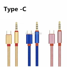 USB Type C to 3 5mm Car AUX Cable USB C Type C to Headphone Speaker Audio Cable Adapter For samsung S8 lg g5