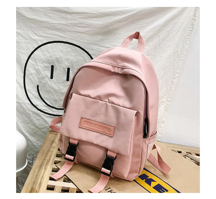 SHYAA Backpack Women Backpack Fashion Women Shoulder Bag Solid Color School Bag for Teenage Girl Children Backpacks Travel Bag