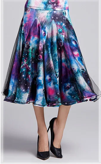 Only Skirt as Photo Современная Одежда для танцев, женская новая большая юбка, бальная, национальный стандарт, вальс, джаз, танцы, сценическая, тренировочная одежда - Цвет: Only Skirt as Photo