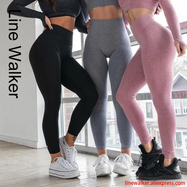 US $7.95 High Waist Seamless Yoga Pants Push Up Leggins Sport Women Fitness Running Leggings Energy Seamless