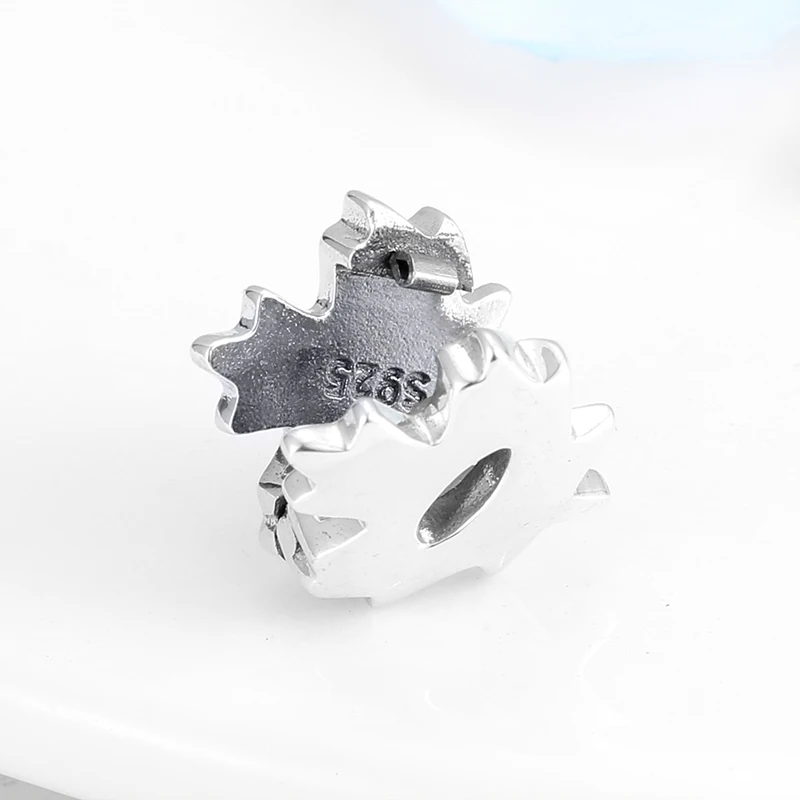 New Arrival 925 Sterling Silver Missing feelings maple leaves beads Clips fit reflexions charm Bracelet for women jewelry making