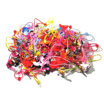 

50pcs Mixed Random Cartoon Elastic Hair Bands Rubber Hairband Cute Hair Accessories for Girls Hair Ropes Ornaments Kid Gift
