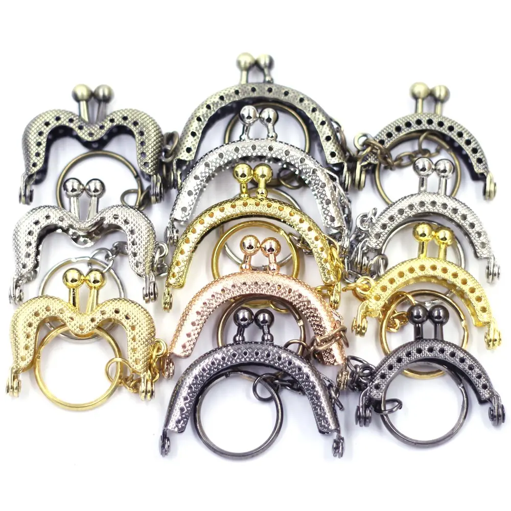 12 Styles Metal Coin Purse Bag Frame With Keychain Key Ring Kiss Clasp Lock DIY Craft Wallet Hardware Accessaries | Багаж и сумки