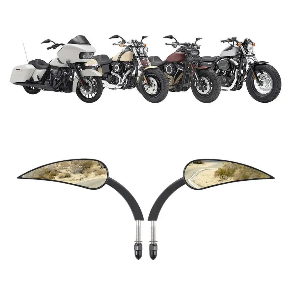 Specchietti Retrovisori Universali Per Moto Da 8Mm Per Harley Touring Electra Glide Street Glide Road Glide Street Bob Low Rider 1200 Xl