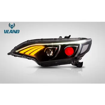 

Vland factory for Car light for JAZZ LED Headlight for 2014 2015 FIT Head lamp with Daytime Running Light Bi-Xenon Fit Lamp