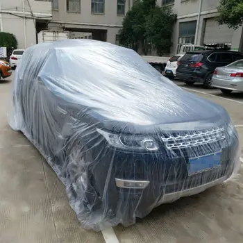 

Portable Disposable Transparent Waterproof Car Cover Dustproof Foldable Covers