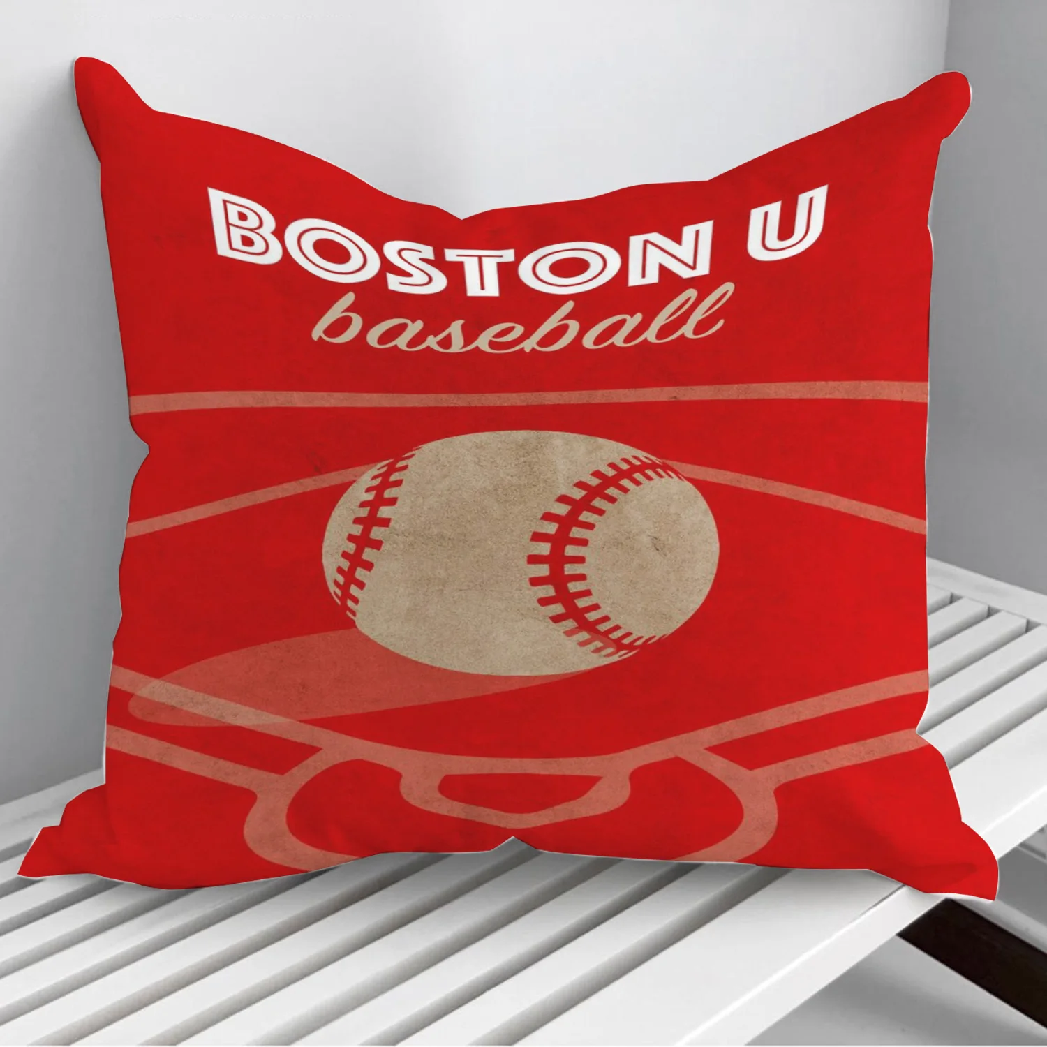 

Boston University Baseball Pillowcase Decorative Sofa Cushion Case Bed Pillow Cover Home Decor Car Cushion Cover 45*45cm