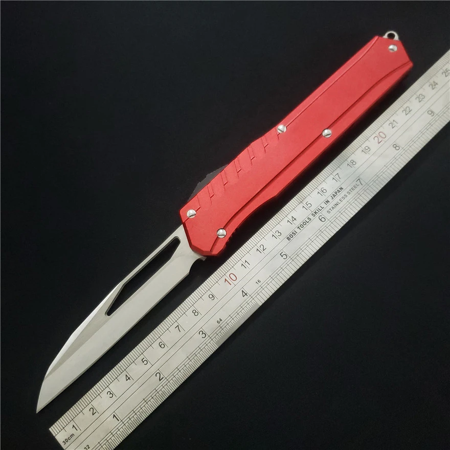 Gryan Store Miro-K6 ножи с фиксированным лезвием D2 лезвие 7075-алюминиевая ручка Открытый нож для охоты и кемпинга мульти EDC инструменты - Цвет: Красный