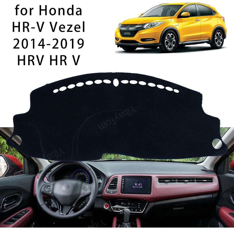 

Для Honda HR-V Vezel 2014-2019 HRV HR V консоль приборной панели замшевый коврик Защита от Солнца Чехол