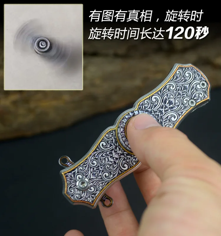 Hand Spinner& Folding Knife 3D Printing Blade 440 Steel Knives Finger Spinner Metal Toy Mini Hunting Knives Hand Tools Knife