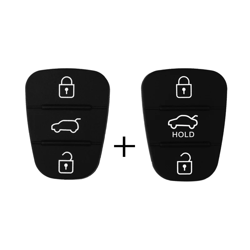 OkeyTech для Kia Rio 3 Sportage K2 K3 K5 Seat Cerato Чехлы Чехол Флип Заготовка ключа замка зажигания автомобиля Замена ключей для hyundai I30 2010 - Количество кнопок: 2 Rubber Pad