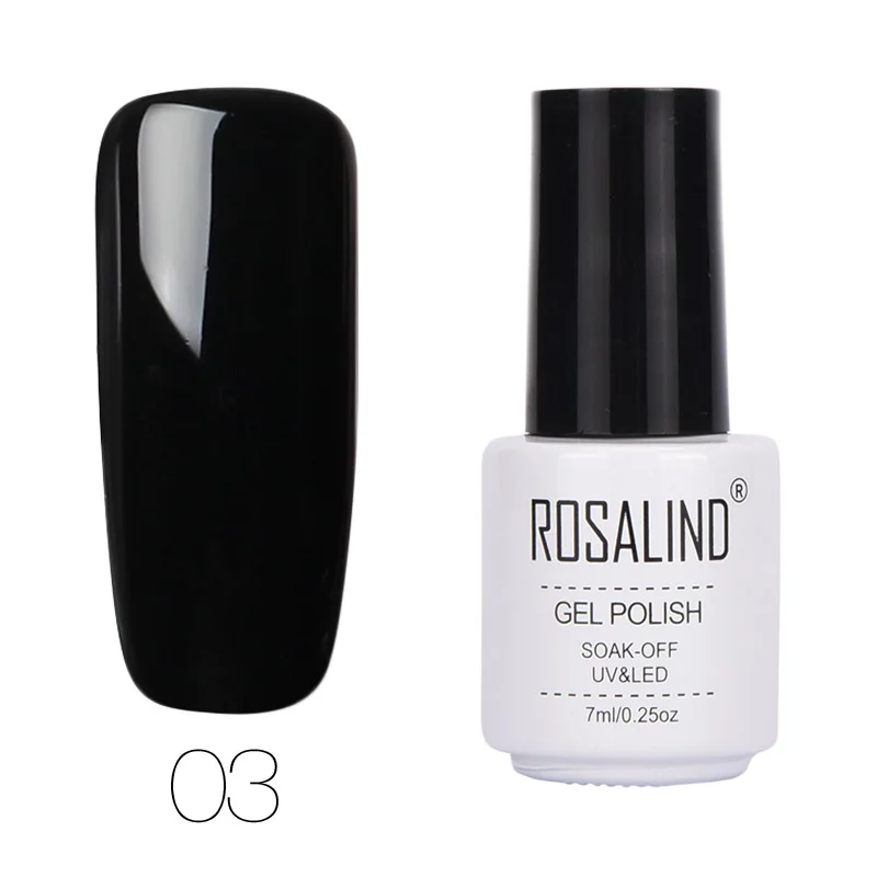 RC03 ROSALIND 7 мл блеск неоновые блестки гель лак для ногтей полуперманентный УФ-лак лампа все для маникюра дизайн ногтей Топ и основа - Цвет: RC03