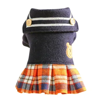 

Transer Creative Hot! New Fashion Plaid Cute Princess Dress Autumn And Winter Comfort Cat Dog Clothing Drop Shipping 19Dec