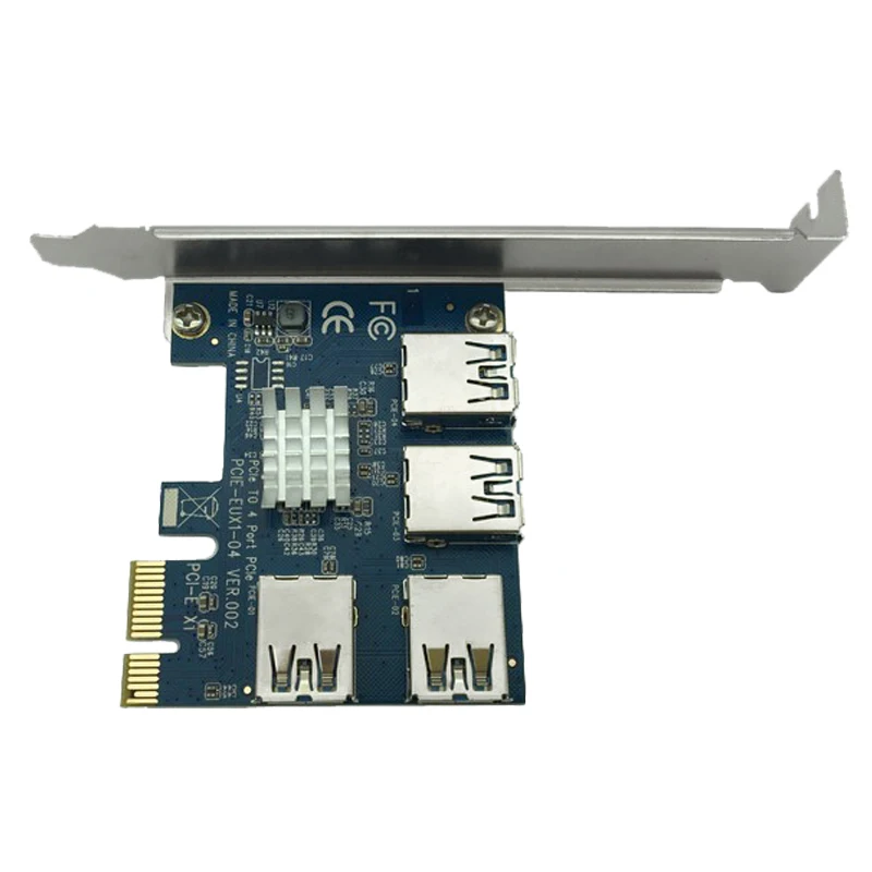 Горячая Pcie Pci-E Pci Express Riser Card 1X до 16X1 до 4 Usb 3,0 слот мультипликатор концентратор адаптер для Биткоин Майнер Btc устройств