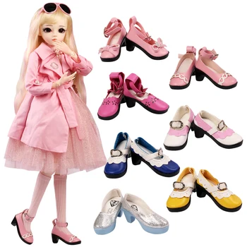 UCanaan 1/3 BJD Dolls Accessories 1 Pair Of 8CM PU Shoes High Heels Doll Shoes Fit 60CM Doll Boots Accessories Toys 1