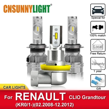 

CNSUNNYLIGHT Car LED Headlight Bulbs For RENAULT CLIO Grandtour KR0/1 2008-2012 Foglamp Bulb Headlamp LoBwithout Cornering Lamps