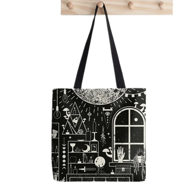 Shopper Monkey World Green Tote Bag Printed Tote Bag women Harajuku shopper handbag girl Shoulder shopping bag Lady Canvas Bag