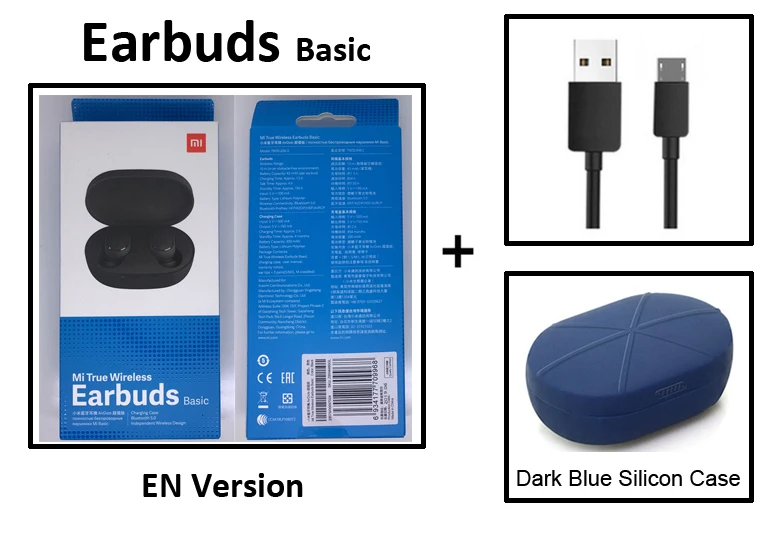 EN Version C Case DB Быстрая Xiaomi Redmi Airdots TWS Bluetooth 5,0 беспроводные Bluetooth наушники стерео бас наушники - Цвет: EN Version C Case DB