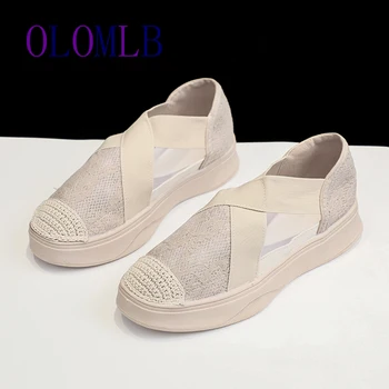 

Sneaksrs women shoes 2020 fashion knitting breathable walking shoes slip on flat shoes comfortable casual shoes woman plus size