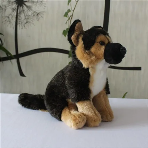 Fancytrader 10'' Deluxe Mini Simulation German Shepherd Stuffed Toy Plush Dog Toy Great Children Gift Photograph Prop 24cm (4)