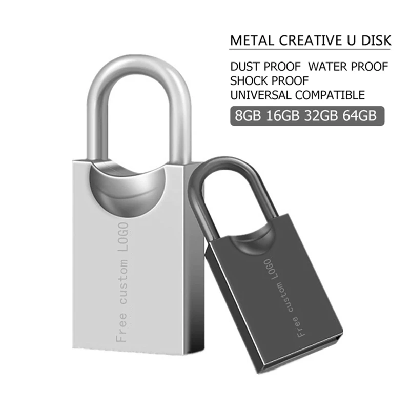

Usb Stick Metal Silver Usb Flash Drive 128GB 64GB flash memory stick 32GB Pendrive 4GB High Speed Pen Drive 8GB Free custom LOGO
