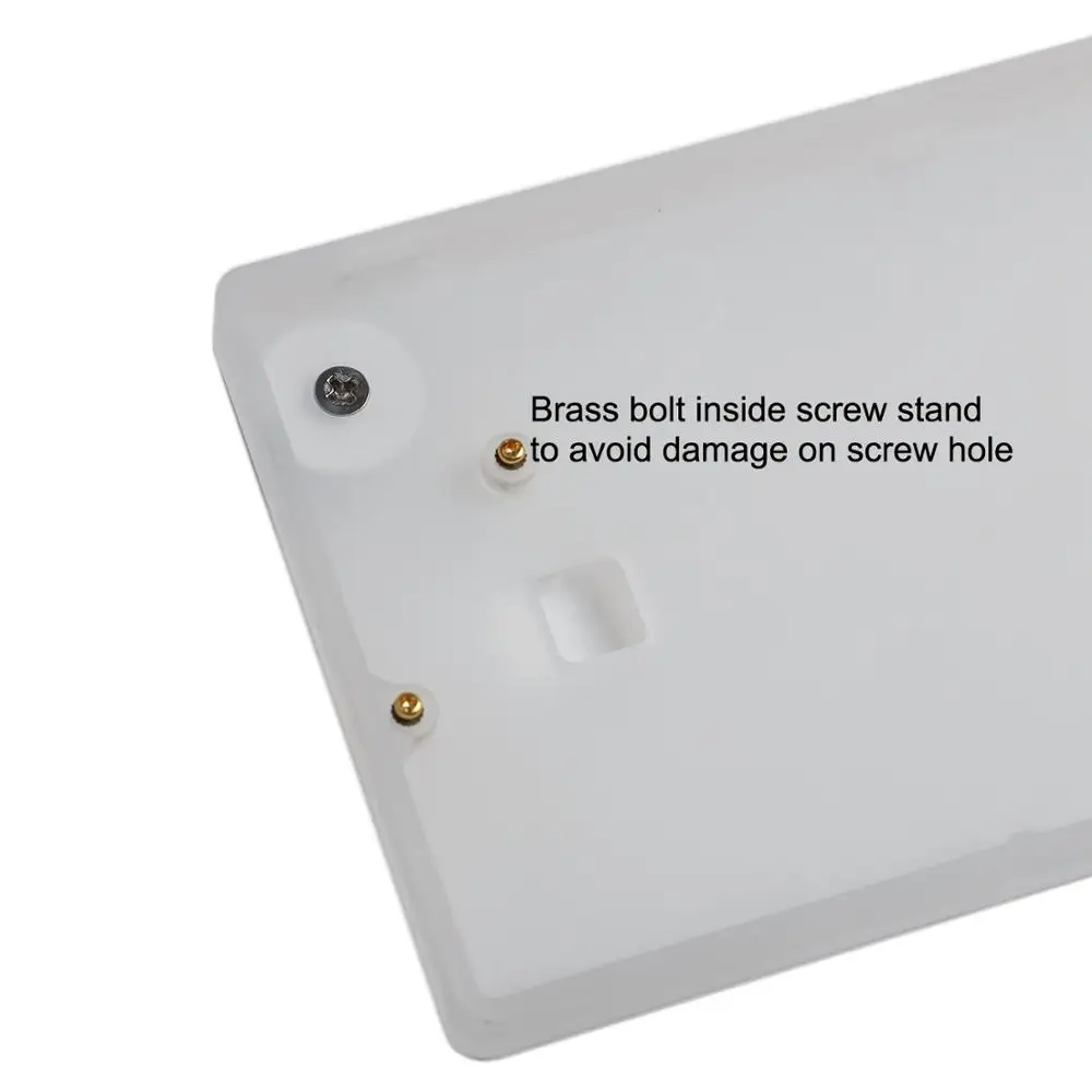 Acrílico Cnc Leite Case Shell Pcb Costar Plate Fio de Mão para 60 Gh60 Mini Teclado Mecânico Grosso - Imagem 4