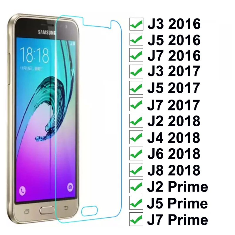 Закаленное Стекло на для samsung Galaxy J3 J5 J7 2016 2017 J2 Prime Экран протектор J4 J6 J8 защитная
