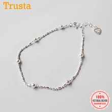 Trustdavis минималистичные 925 пробы серебряные модные бусины "Бамбук" браслет для женщин Стерлинговое Серебро Свадебные украшения подарок DS2387