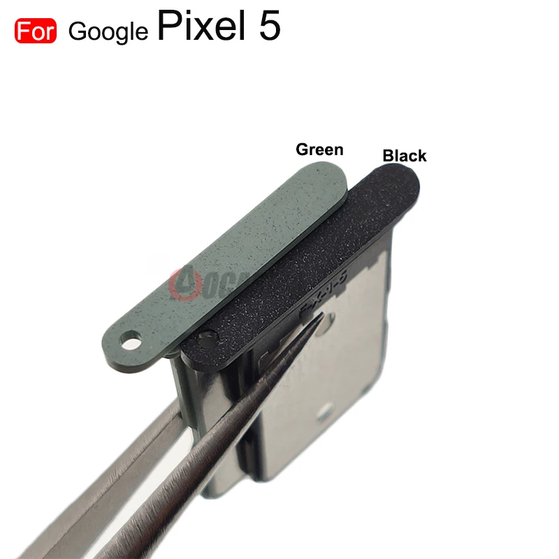 Google pixel5交換部品用の黒/緑のsimカードソケットスロットsimトレイ