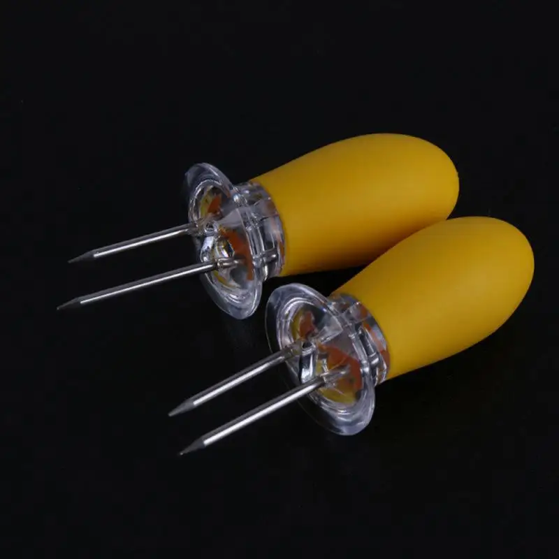 Corn Forks Heat-resistant Small Stainless Steel Corn Holders Food Forks BBQ Tool Tond Picnic Camping Barbecue Kitchen