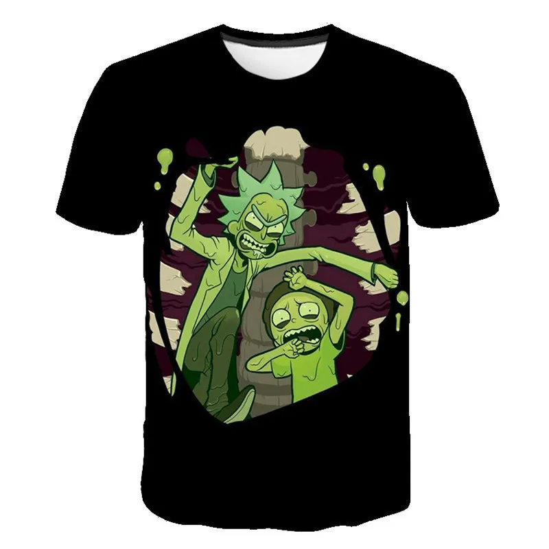 TX-2488 summer Fashion kids t-shirt Cartoon Rick and Morty 3d Print boys/girls tshirt Hip hop Tee shirts plus size t-shirt - Цвет: TX-2488