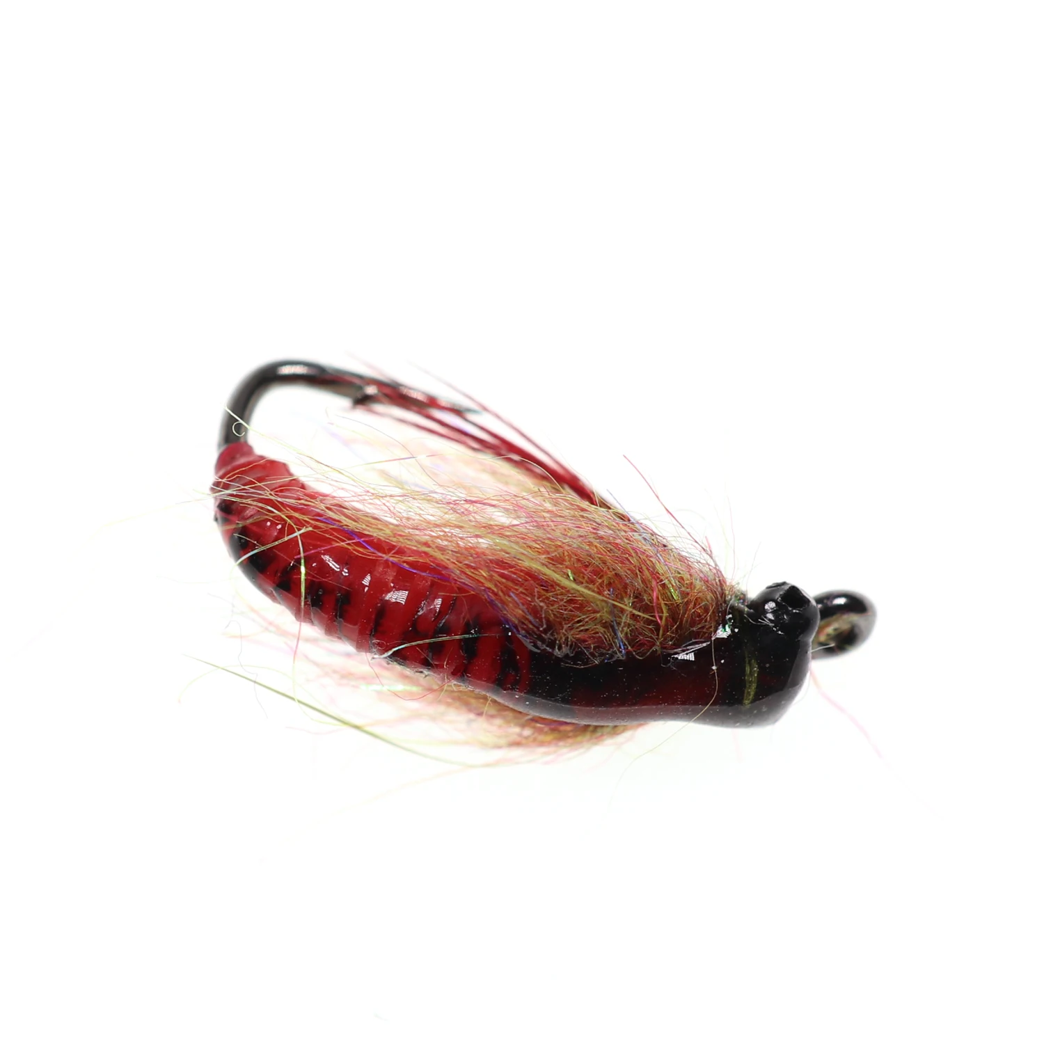 Bimoo 4 шт.#6 Caddis Pupae Nymph Летающая Форель Приманка для рыбалки лед Рыбалка крючковые приманки УФ Beadhead приманки в виде насекомых