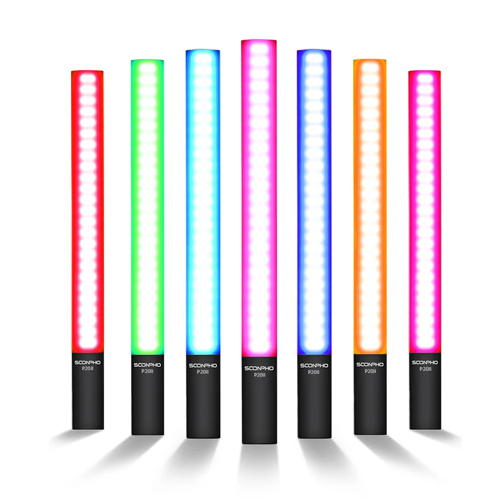 

SOONPHO P20 II P20II RGB Colorful LED Stick Fill Light Handheld 20W 3000K LED Light stick Speedlight Photographic Lighting