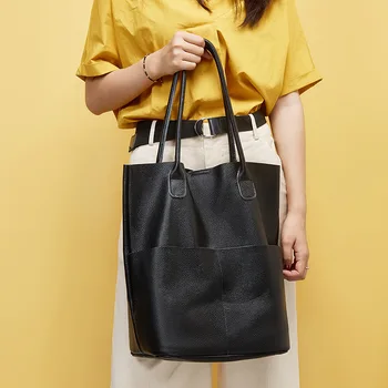 

Leather Women's Bags Fall/winter New European and American Fashion Shoulder Bag Tote